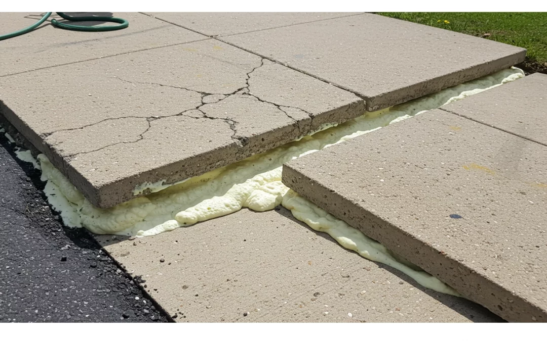 Can concrete foam lifting fix sunken driveway slabs?